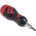 Teng Tools 1/4 in Hex Hexagon Ratchet Screwdriver, 100 mm Length MDR908S