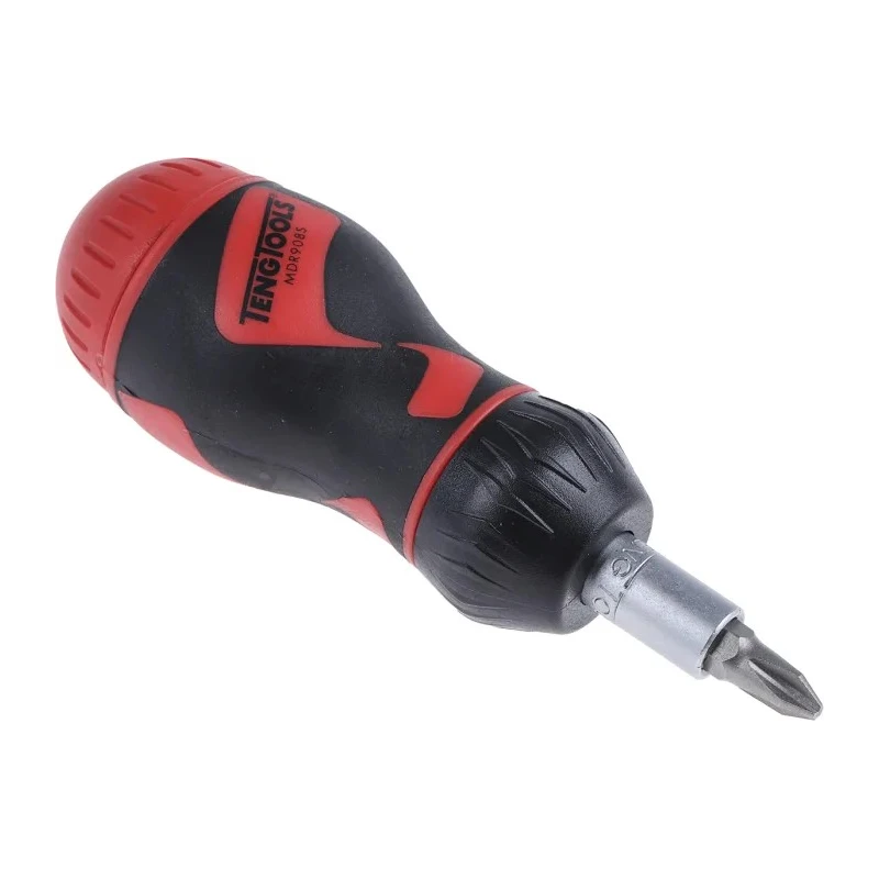 Teng Tools 1/4 in Hex Hexagon Ratchet Screwdriver, 100 mm Length MDR908S