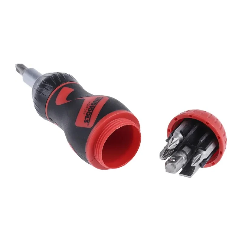 Teng Tools 1/4 in Hex Hexagon Ratchet Screwdriver, 100 mm Length MDR908S