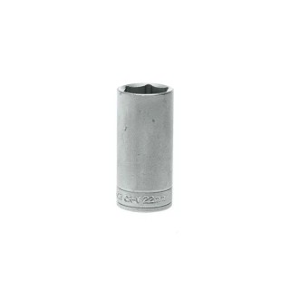 Teng Tools 3/8 in Drive 22 mm 6 Point Satin Finish Chrome Vanadium Steel Socket 45.5mm Overall Length M380622-C