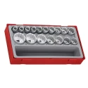 Teng Tools 17-Piece 1/2 in Bi-Hexagonal Socket Set Chrome Vanadium Steel Satin Finish TT1217