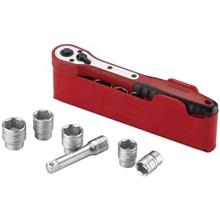 Teng Tools 13-Piece 1/4 in Drive 6 Point Socket Set Chrome Vanadium Steel M1413N1