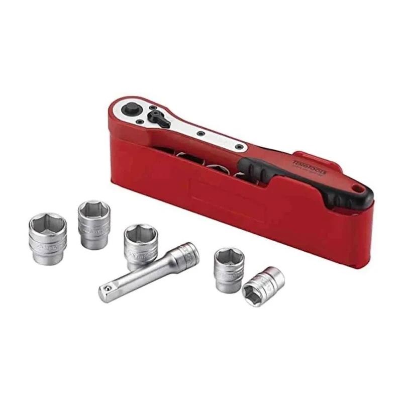 Teng Tools 13-Piece 1/4 in Drive 6 Point Socket Set Chrome Vanadium Steel M1413N1
