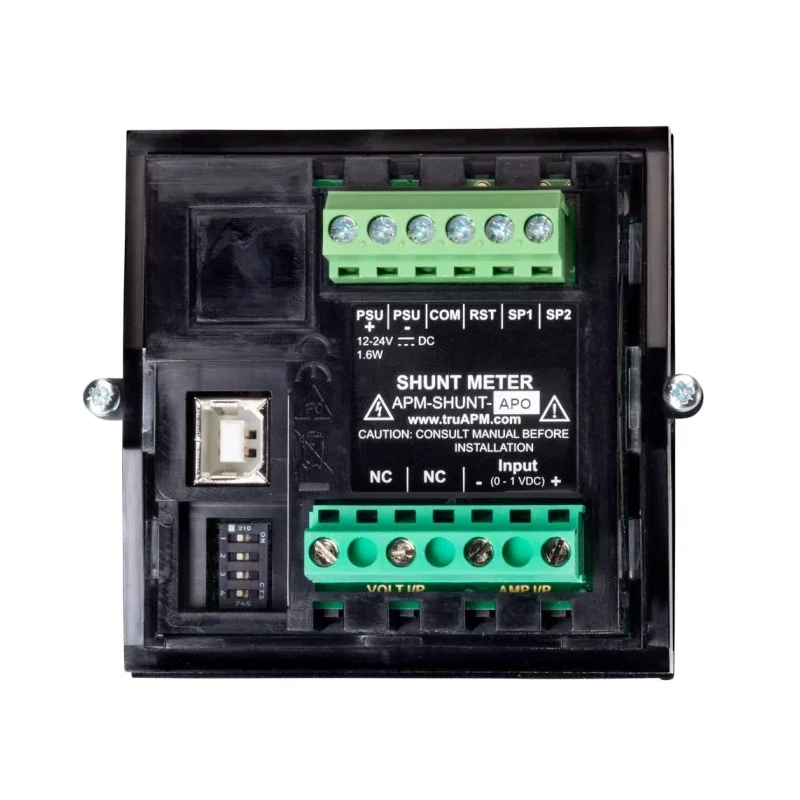 Trumeter APM Series Digital Voltmeter DC, LCD Display 4-Digits 0.1 % Accuracy, 68 mm Cutout APM-SHUNT-APO
