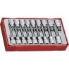 Teng Tools 18-Piece 1/2 in Drive Bit Socket Set, Chrome Vanadium Steel, Satin Finish TTTX18