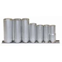 Teng Tools 7-Piece 3/8 in Drive 6 Point Socket Set Chrome Vanadium Steel Satin Finish M3807