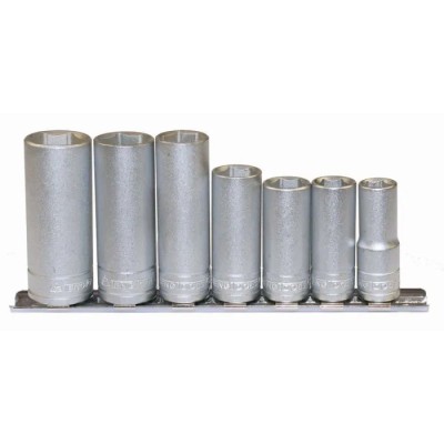 Teng Tools 7-Piece 3/8 in Drive 6 Point Socket Set Chrome Vanadium Steel Satin Finish M3807