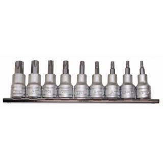 Teng Tools 9-Piece 3/8 in Drive Regular TPX Bit Socket Set Chrome Vanadium Steel Satin Finish M3813TPX