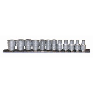 Teng Tools 12-Piece 1/4 in Drive 6 Point Socket Set Chrome Vanadium Steel Satin Finish M1412