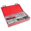 Teng Tools 19-Piece 3/8 inch Hexagon Socket Set with 72 Teeth Quick Release Ratchet TT3819
