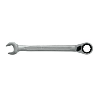 Teng Tools Combination Spanner 14 mm, 191mm Overall Length 72 Teeth Ratchet 13° Offset Satin Finish 600514R