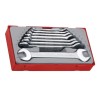 Teng Tools 8-Piece Open End Spanner Set, 6 To 22 mm, Chrome Vanadium Steel, Satin Finish TT6208