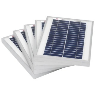 RS PRO Surface Mount 5 W Polycrystalline Solar Panel 22V, 35Ah Battery Support 904-6128