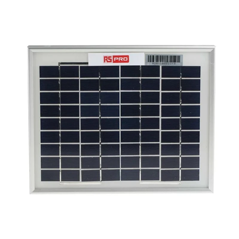 RS PRO Surface Mount 5 W Polycrystalline Solar Panel 22V, 35Ah Battery Support 904-6128