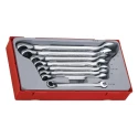 Teng Tools 8-Piece Ratchet Spanner Set 8 To 19 mm Chrome Vanadium Steel TT6508R