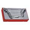 Teng Tools 8-Piece Ratchet Spanner Set 8 To 19 mm Chrome Vanadium Steel TT6508R