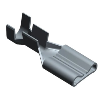 TE Connectivity FASTON 187 Grey Uninsulated Female Spade Connector Crimp Terminal 4.75 x 0.51 mm Tab Size 20 AWG 1742841-1