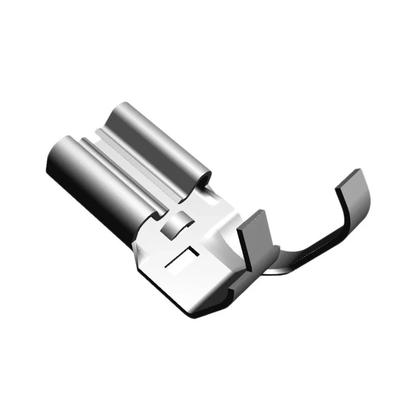 TE Connectivity FASTON .250 Grey Uninsulated Female Spade Connector, Crimp, 6.35 x 0.81 mm Tab Size 18 AWG to 12 1742543-1