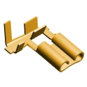 TE Connectivity FASTON .250 Yellow Uninsulated Female Spade Connector Crimp 6.35 x 0.81 mm Tab Size 18 AWG to 14 1742999-1