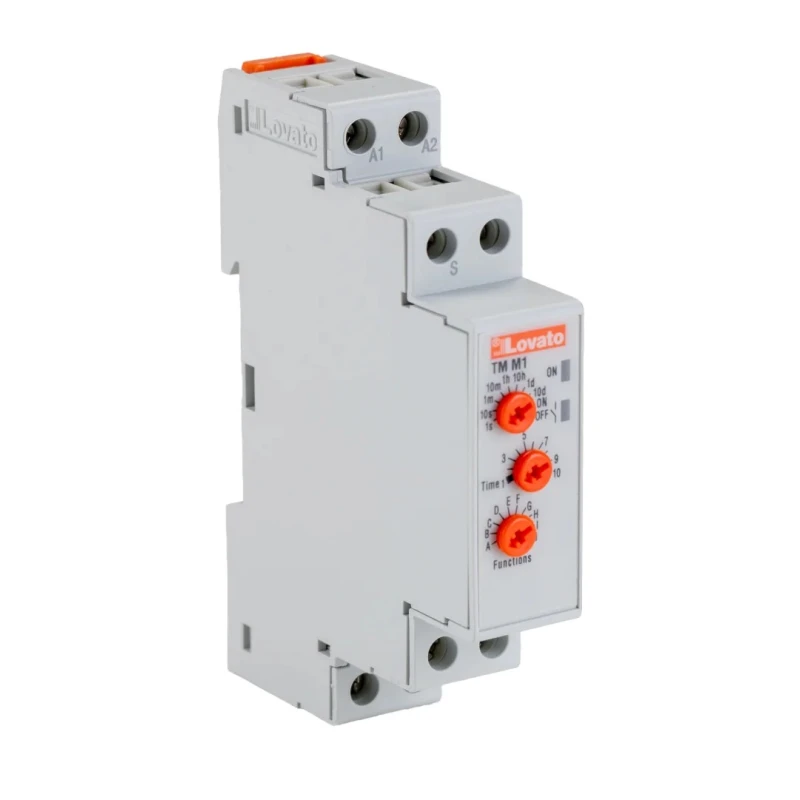 Lovato Electric Multifunction DIN Rail Timer Relay, 2-Contact, 12 to 240 V AC/DC, 8A, 0.1 s to 10 Days, TMM1