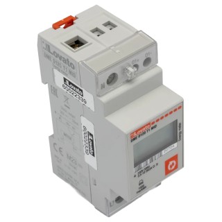 Lovato Electric Single Phase Type Energy Meter with LCD Display 104.7mm x 35.8mm Cutout, 63A, Class B Accuracy DMED120T1MID