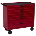 Teng Tools 7 Drawer Wheeled Steel Tool Trolley Red, 550mm Length, 1.07m Width, 950mm Height TCW207N