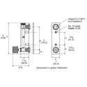 Key Instruments FR2000 Series Variable Area Flow Meter for Gas, 0.4L/min Min, 5L/min Max FR2000