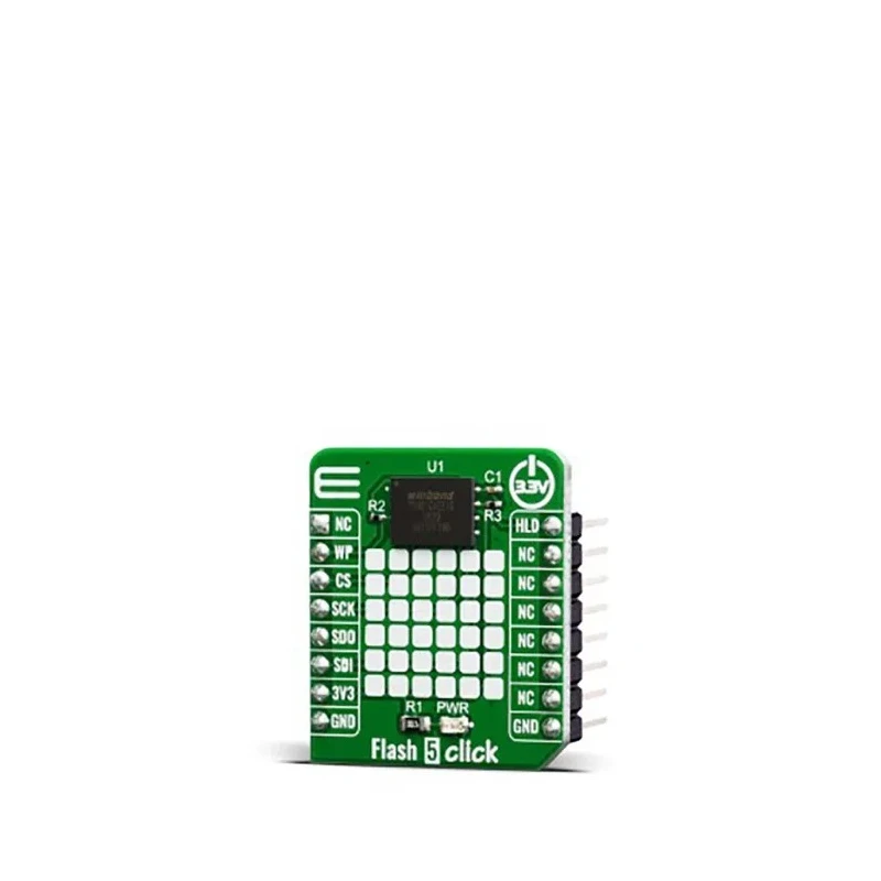 MikroElektronika Memory Development Tools Flash 5 Click 1GB SPI NAND Serial SLC Flash Memory for W25N01GVZEIG/IT MIKROE-3780