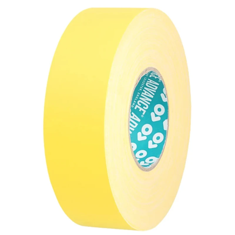 Advance Tapes AT160 High Specification Polycoated Cloth Tape 15mm Width 50m Length Yellow Matt Finish AT160