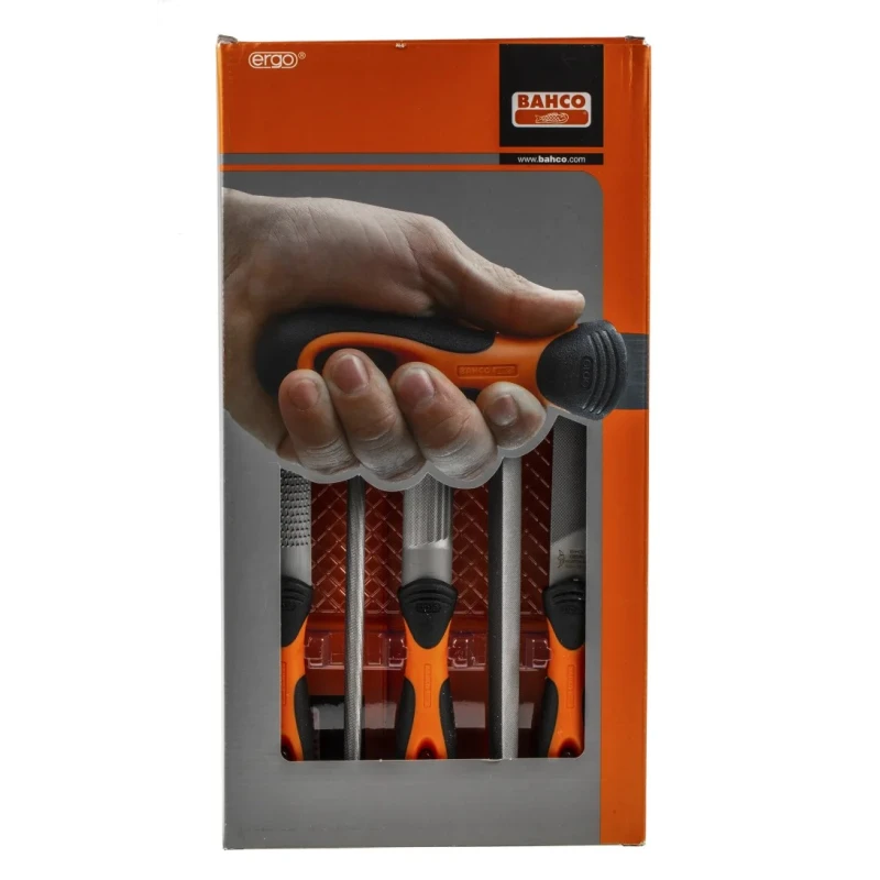 Bahco Engineers File Set 5 Pieces, 250 mm Length, Half Round Shape, Second Cut, Handle Included 1-477-10-2-2