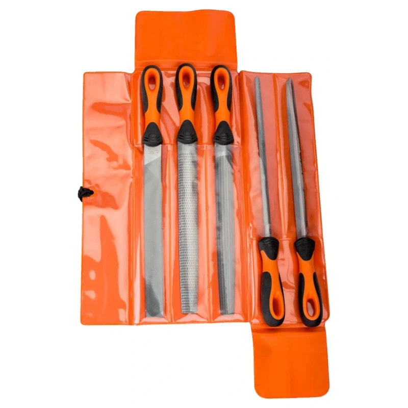 Bahco Engineers File Set 5 Pieces, 250 mm Length, Half Round Shape, Second Cut, Handle Included 1-477-10-2-2