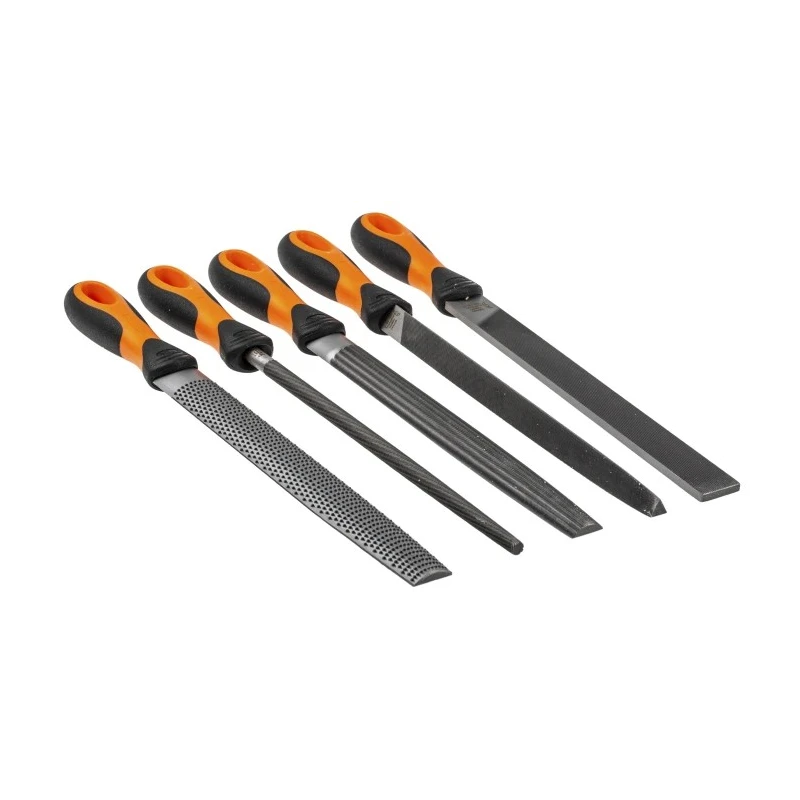 Bahco Engineers File Set 5 Pieces, 250 mm Length, Half Round Shape, Second Cut, Handle Included 1-477-10-2-2