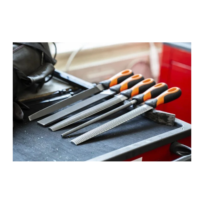 Bahco Engineers File Set 5 Pieces, 250 mm Length, Half Round Shape, Second Cut, Handle Included 1-477-10-2-2