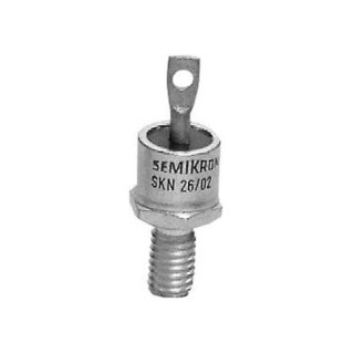 Semikron Danfoss High Voltage Stud Mount Rectifier Diode 1200 V 25 A 2-Pin DO-203AA SKR 26/12
