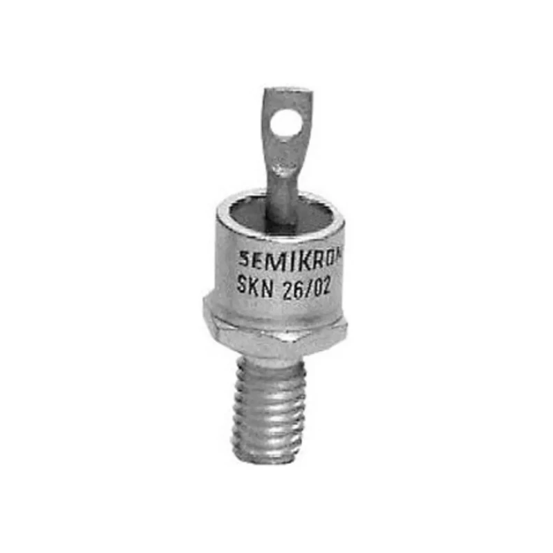 Semikron Danfoss High Voltage Stud Mount Rectifier Diode 1200 V 25 A 2-Pin DO-203AA SKR 26/12