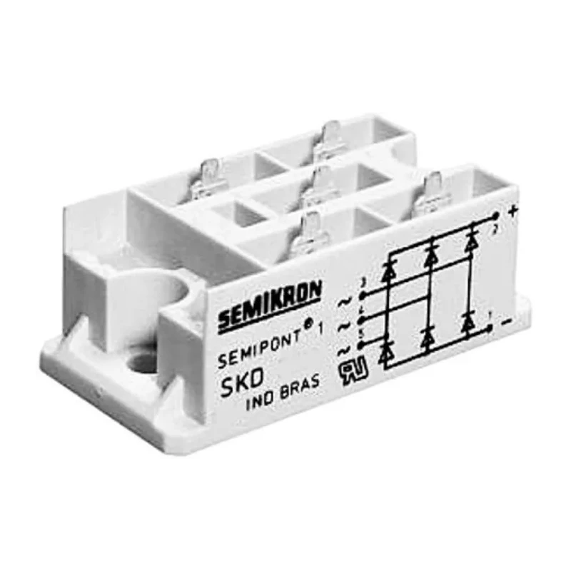 Semikron Danfoss Bridge Rectifier Module 800 V 1.5 kA 7-Pin Single SKD 31/08