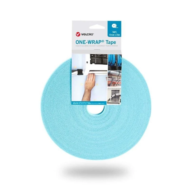 VELCRO® Aqua Hook & Loop Tape 10mm Width, 25m Length, Thickness 2.35mm, Polyamide and Polypropylene Material VEL-OW64110