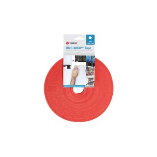 VELCRO® Orange Hook & Loop Tape 10mm Width 25m Length 2.35mm Thickness Polypropylene Polyamide Material 150°C VEL-OW64111