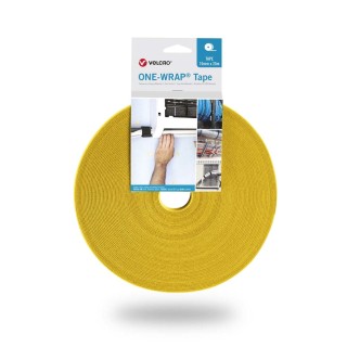 VELCRO® Yellow Hook & Loop Tape, 10mm Width x 25m Length, Polypropylene Polyamide Material, Max Operating VEL-OW64104