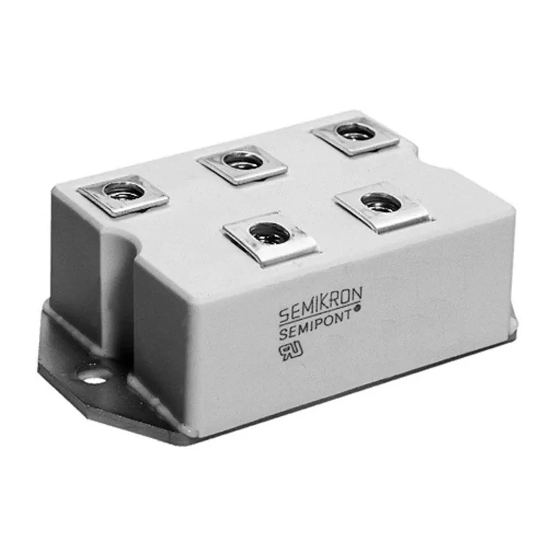 Semikron Danfoss Three Phase Bridge Rectifier Module 1600 V 1.2 kA, 7-Pin Single SKD 110/16