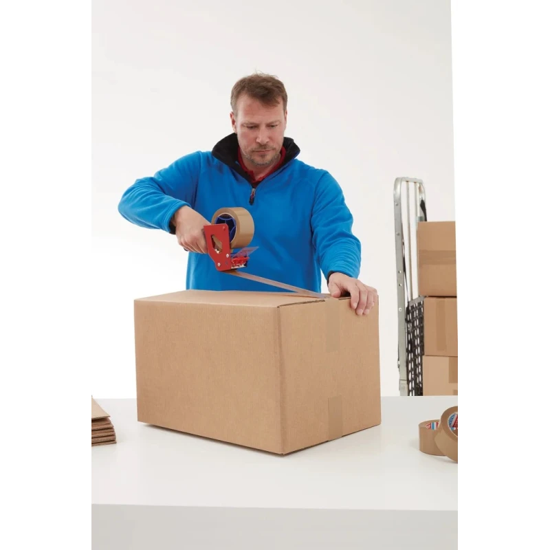 Tesa Brown 4124 Packing Tape, 66 m Length x 50 mm Width, 65μm PVC Backing, 3.2 N/cm Adhesion Strength 04124-00096-00