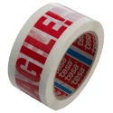 Tesa Red White PVC Backing Packing Tape 66m Length x 50mm Width 06120-00105-01