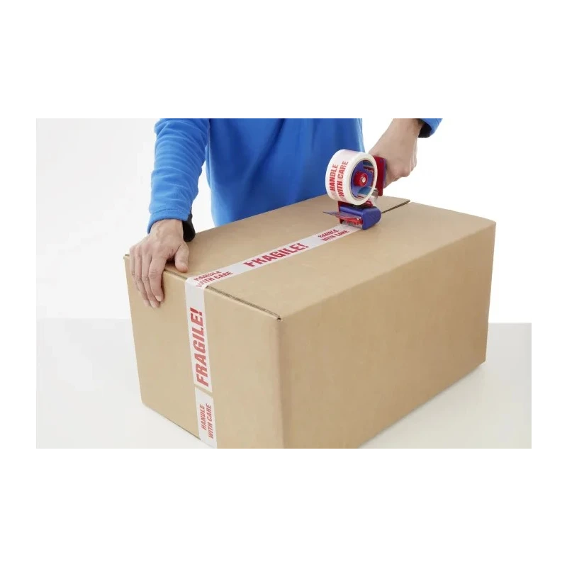 Tesa Red White PVC Backing Packing Tape 66m Length x 50mm Width 06120-00105-01