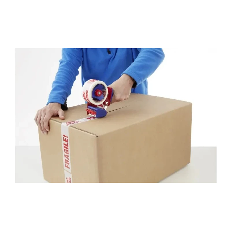 Tesa Red White PVC Backing Packing Tape 66m Length x 50mm Width 06120-00105-01