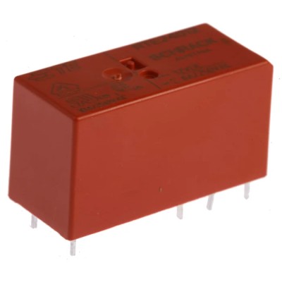 TE Connectivity RT2 Series PCB Power Relay, DPDT Contact Configuration, 12V dc Coil Voltage, 8A Switching RTE24012 1393243-4