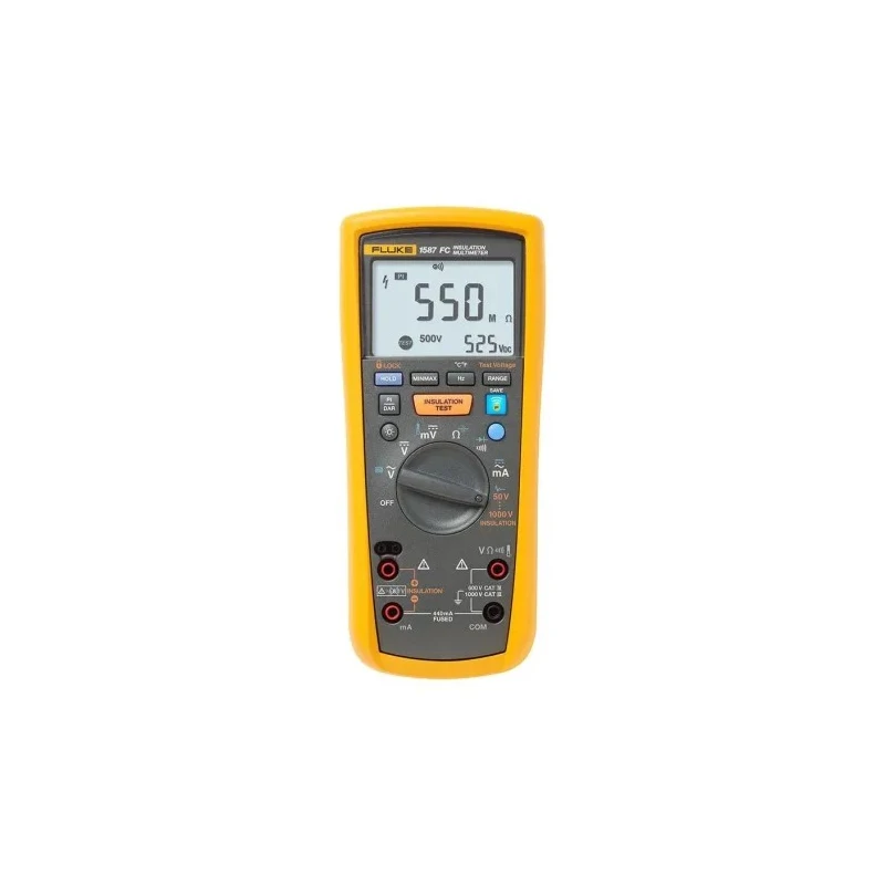 Fluke Electrical Test Multimeter Kit with AC Clamp Meter, Infrared Thermometer, Test Leads, Case 1587K1T62MAXFC