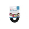 VELCRO® Black Reclosable Fastener 25mm Width x 300mm Length, Polyamide, Polypropylene, Loop Type, RoHS Compliant VEL-OW64801
