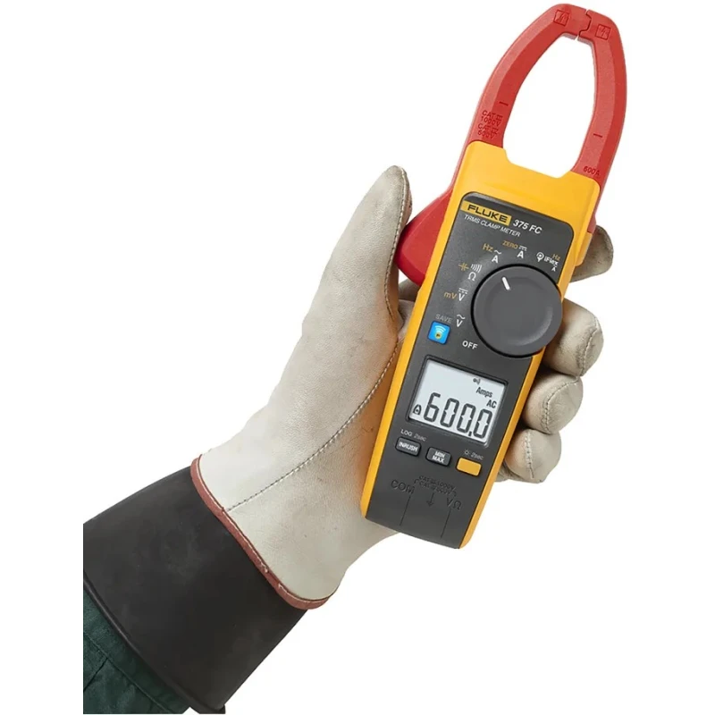 Fluke 375 FC AC/DC Clamp Meter, 600 A DC, 2.5 kA AC, 600 V DC, 1000 V AC with Non-Contact Voltage Detector FLUKE-375 FC
