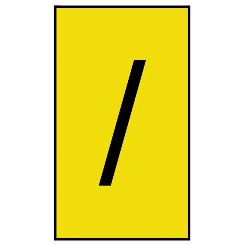 HellermannTyton Ovalgrip Slide-On Cable Marker, Pre-Printed "/", Yellow Marker for 1.8 mm to 6.3 mm 901-10626 906-4696-YE