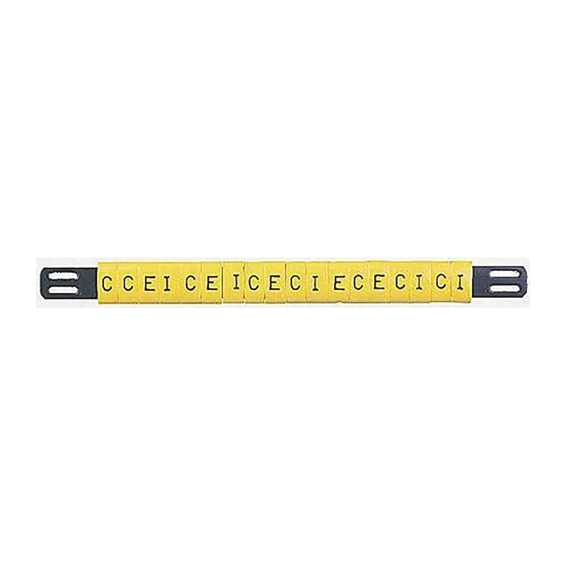 HellermannTyton Ovalgrip Slide-On Pre-Printed Cable Marker Black on Yellow for 1.8mm-6.3mm Cable 901-10640 906-4744-YE